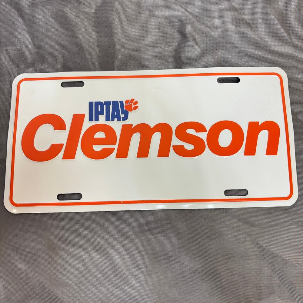 Booster License Plate Iptay Clemson University Athletics Vintage Metal